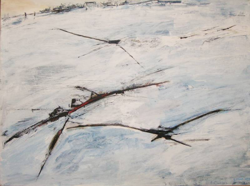 2007 Spuren im Hafen 100x135 Mischtechn.
