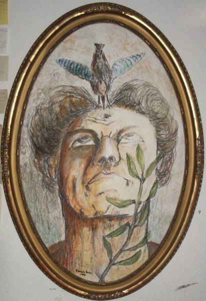 1998  Ostern Friedensangebot  80x53  Mischtechn.auf Karton